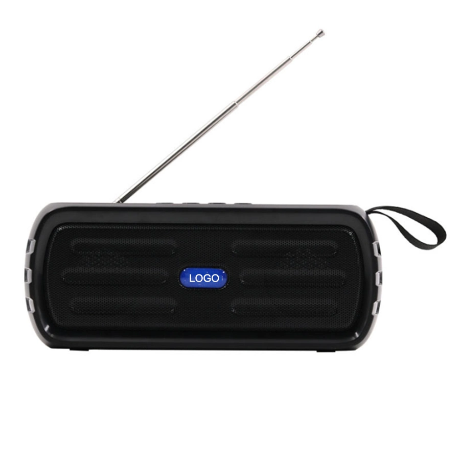 Rechargeable Trolley Bluetooth Battery Solar Speaker with USB TF Aux Wireless Mic and Light